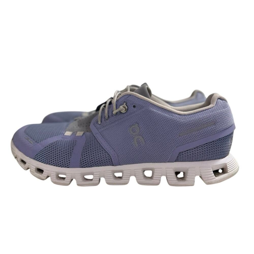 On Cloud 5 Women’s Size 9 Nimbus Alloy Purple Blue White Running Shoes Sneakers
